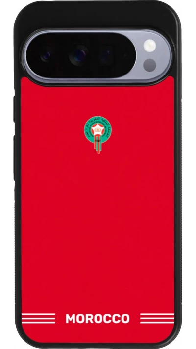 Google Pixel 10 Pro XL Case Hülle - Silikon schwarz Marokko 2026 personalisierbares Fussballtrikot