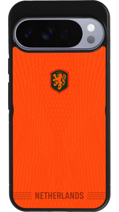 Google Pixel 10 Pro XL Case Hülle - Silikon schwarz Niederlande 2026 personalisierbares Fussballtrikot