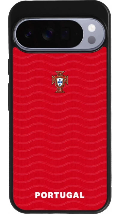 Google Pixel 10 Pro XL Case Hülle - Silikon schwarz Portugal 2026 personalisierbares Fussballtrikot