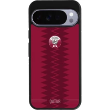 Google Pixel 10 Pro XL Case Hülle - Silikon schwarz Qatar 2026 personalisierbares Fussballtrikot