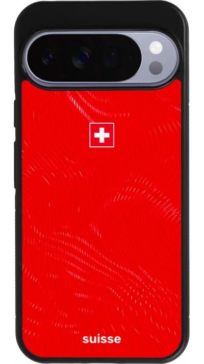 Google Pixel 10 Pro XL Case Hülle - Silikon schwarz Schweiz 2026 personalisierbares Fussballtrikot