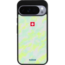 Google Pixel 10 Pro XL Case Hülle - Silikon schwarz Schweiz Away 2026 personalisierbares Fussballtrikot