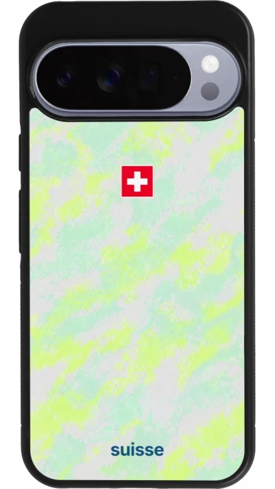 Google Pixel 10 Pro XL Case Hülle - Silikon schwarz Schweiz Away 2026 personalisierbares Fussballtrikot