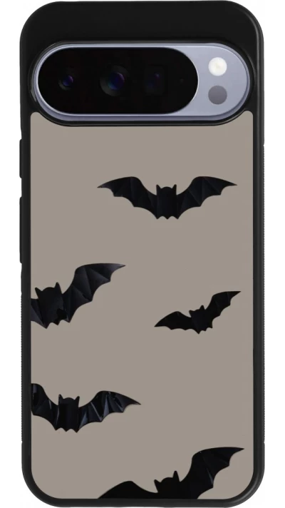 Google Pixel 10 Pro XL Case Hülle - Silikon schwarz Halloween 2026 Bats