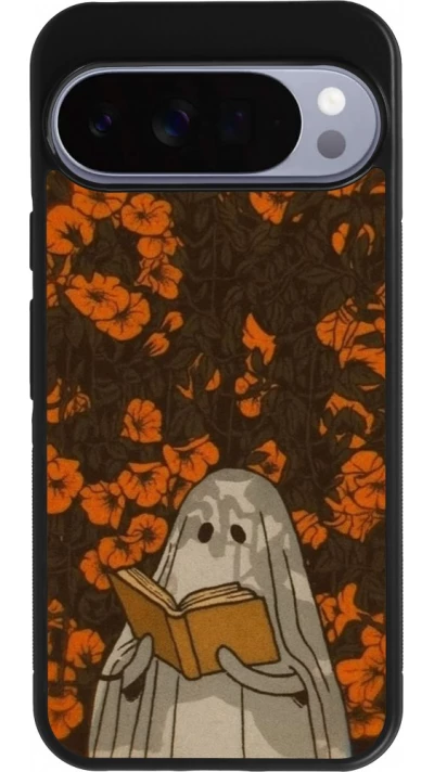 Google Pixel 10 Pro XL Case Hülle - Silikon schwarz Halloween 2026 Ghost reading