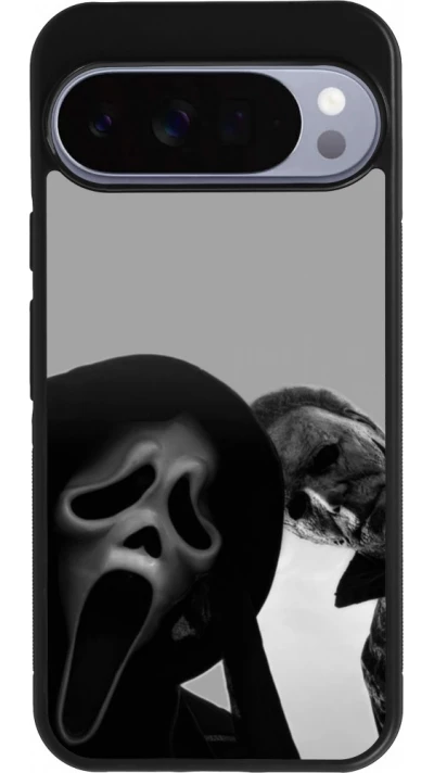 Google Pixel 10 Pro XL Case Hülle - Silikon schwarz Halloween 2026 Scream and Michael Myers