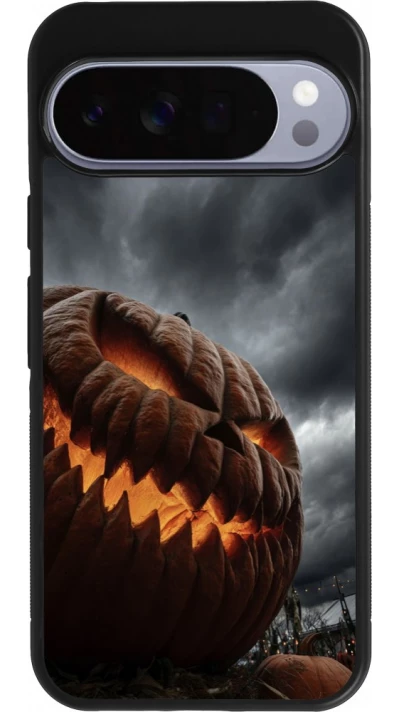 Google Pixel 10 Pro XL Case Hülle - Silikon schwarz Halloween 2026 The Wicked Pumpkin