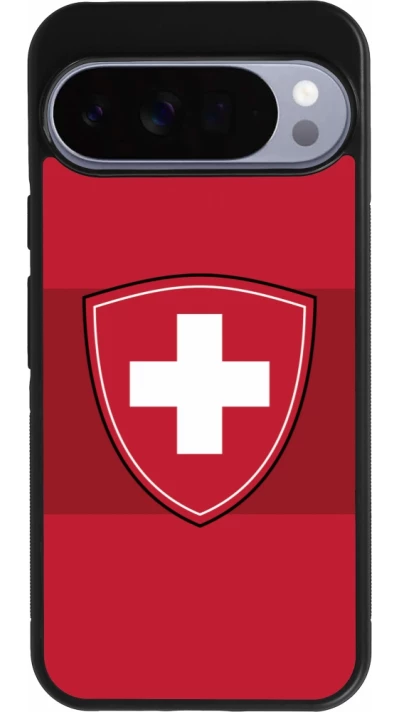 Google Pixel 10 Pro XL Case Hülle - Silikon schwarz Hockey World Championship Ecusson Suisse