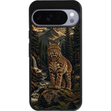Coque Google Pixel 10 Pro XL - Silicone rigide noir Linocut Lynx