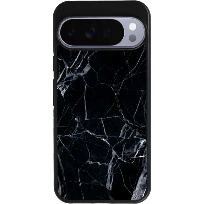 Google Pixel 10 Pro XL Case Hülle - Silikon schwarz Marble Black 01