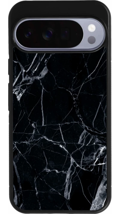 Coque Google Pixel 10 Pro XL - Silicone rigide noir Marble Black 01