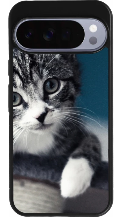Google Pixel 10 Pro XL Case Hülle - Silikon schwarz Meow 23