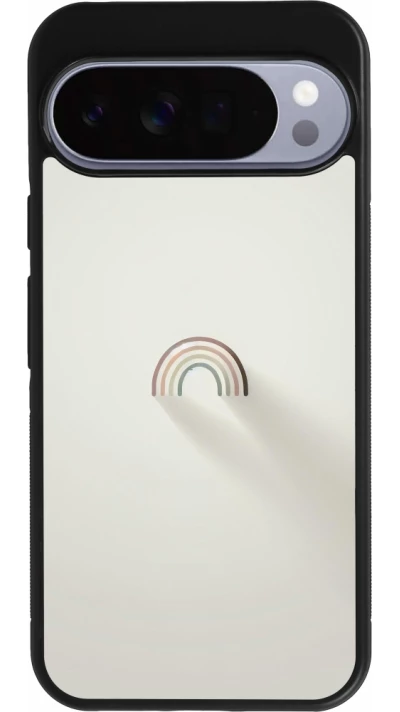 Google Pixel 10 Pro XL Case Hülle - Silikon schwarz Mini Regenbogen Minimal
