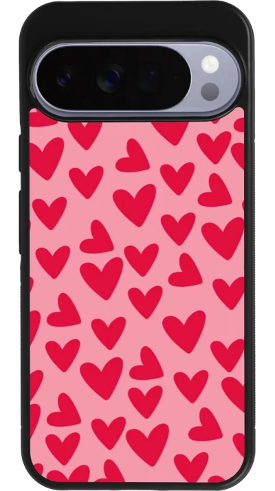 Google Pixel 10 Pro XL Case Hülle - Silikon schwarz Mom 2024 kleine Herzen