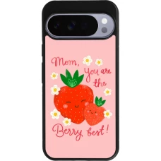 Coque Google Pixel 10 Pro XL - Silicone rigide noir Mom 2026 Berry best