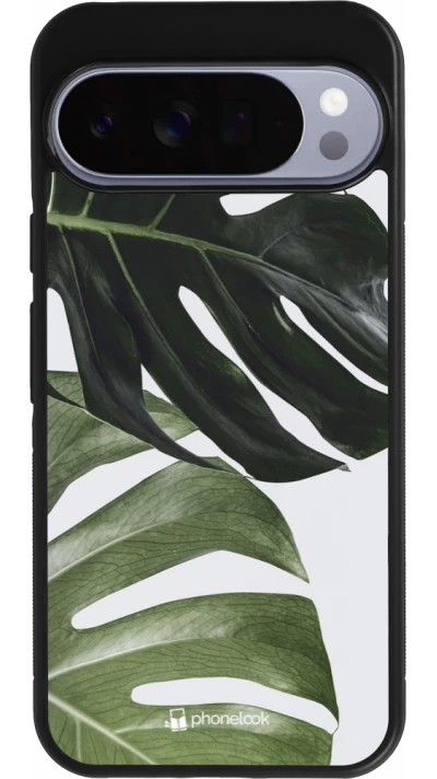 Google Pixel 10 Pro XL Case Hülle - Silikon schwarz Monstera Plant