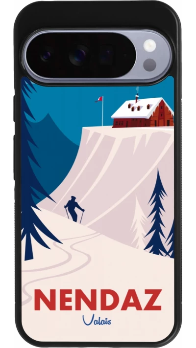 Google Pixel 10 Pro XL Case Hülle - Silikon schwarz Nendaz Cabane Ski
