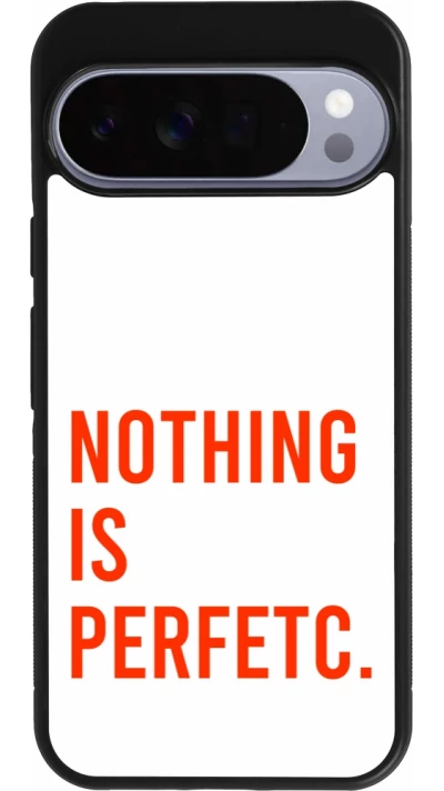 Google Pixel 10 Pro XL Case Hülle - Silikon schwarz Nothing is Perfetc