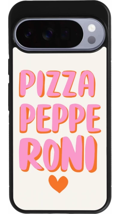 Google Pixel 10 Pro XL Case Hülle - Silikon schwarz Pizza pepperoni 2026