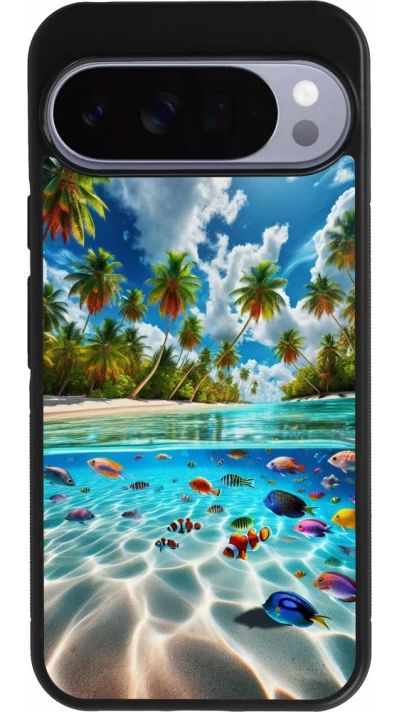 Google Pixel 10 Pro XL Case Hülle - Silikon schwarz Strandparadies