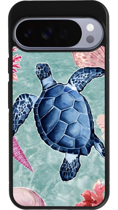 Google Pixel 10 Pro XL Case Hülle - Silikon schwarz Preppy Turtle