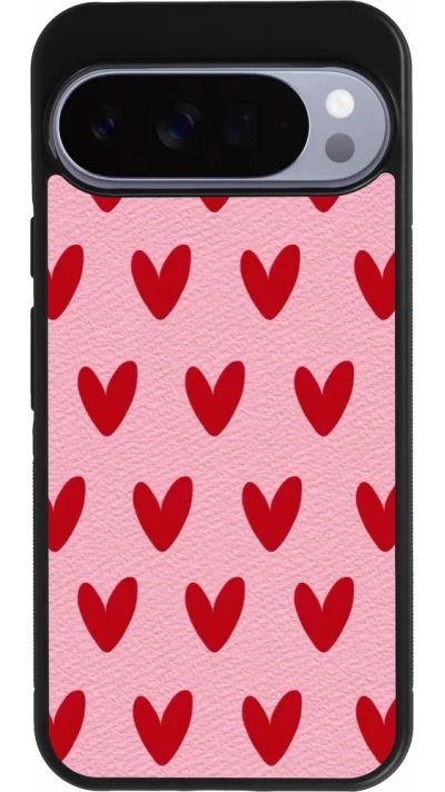 Google Pixel 10 Pro XL Case Hülle - Silikon schwarz Saint Valentines Day 26 Pattern heart