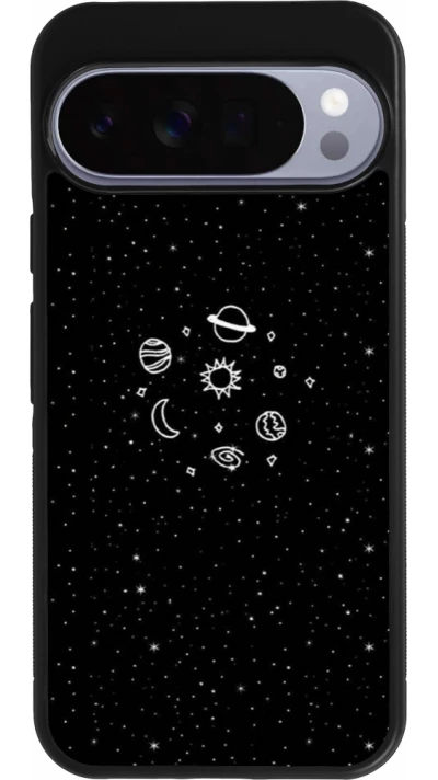 Google Pixel 10 Pro XL Case Hülle - Silikon schwarz Space Doodle