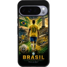 Google Pixel 10 Pro XL Case Hülle - Silikon schwarz Fussball Brasilien splash 2026