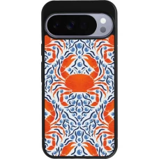 Google Pixel 10 Pro XL Case Hülle - Silikon schwarz Crabs and pearls Summer 2026