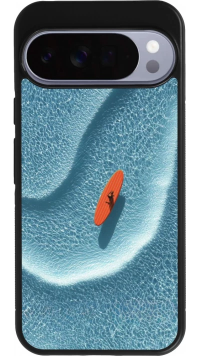 Google Pixel 10 Pro XL Case Hülle - Silikon schwarz Orange surf Summer 2026