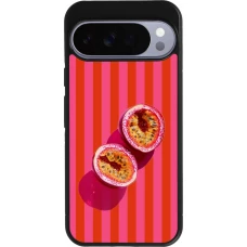 Coque Google Pixel 10 Pro XL - Silicone rigide noir Passion fruit Summer 2026