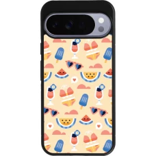Google Pixel 10 Pro XL Case Hülle - Silikon schwarz Pattern Summer 2026