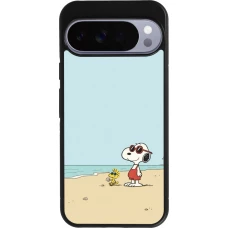 Google Pixel 10 Pro XL Case Hülle - Silikon schwarz Snoopy on the beach Summer 2026