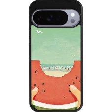 Google Pixel 10 Pro XL Case Hülle - Silikon schwarz Views through a watermelon Summer 2026