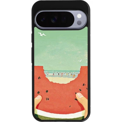 Google Pixel 10 Pro XL Case Hülle - Silikon schwarz Views through a watermelon Summer 2026
