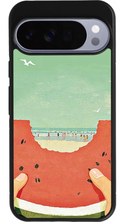 Google Pixel 10 Pro XL Case Hülle - Silikon schwarz Views through a watermelon Summer 2026