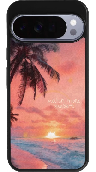 Google Pixel 10 Pro XL Case Hülle - Silikon schwarz Watch more sunsets Summer 2026