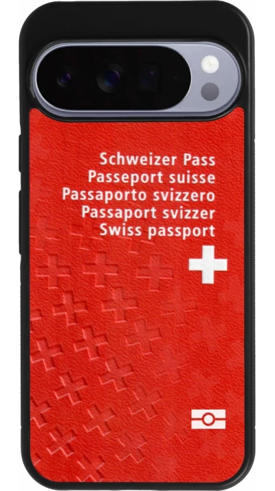 Google Pixel 10 Pro XL Case Hülle - Silikon schwarz Swiss Passport