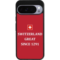 Coque Google Pixel 10 Pro XL - Silicone rigide noir Switzerland Great Since 1291