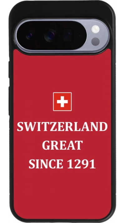 Google Pixel 10 Pro XL Case Hülle - Silikon schwarz Switzerland Great Since 1291