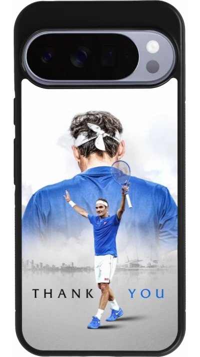 Google Pixel 10 Pro XL Case Hülle - Silikon schwarz Thank you Roger