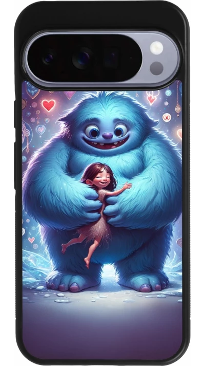 Google Pixel 10 Pro XL Case Hülle - Silikon schwarz Valentin 2024 Flauschige Liebe