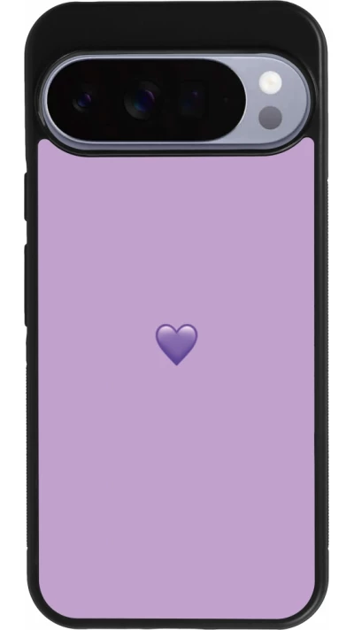 Google Pixel 10 Pro XL Case Hülle - Silikon schwarz Valentine 2023 purpule single heart