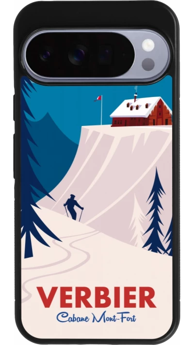 Google Pixel 10 Pro XL Case Hülle - Silikon schwarz Verbier Cabane Mont-Fort