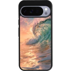 Google Pixel 10 Pro XL Case Hülle - Silikon schwarz Wave Sunset