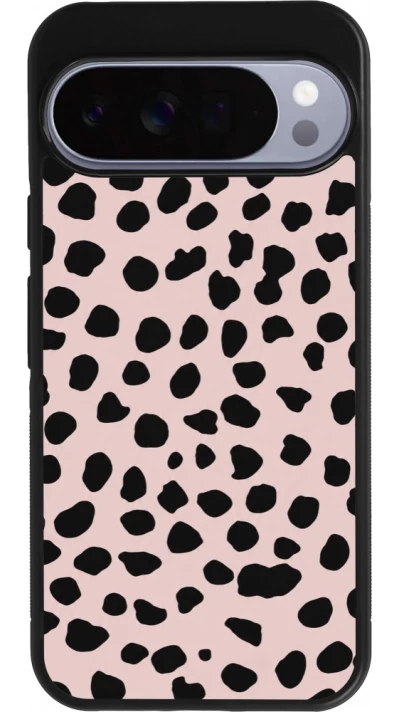 Google Pixel 10 Pro XL Case Hülle - Silikon schwarz Wild Leopard Pink