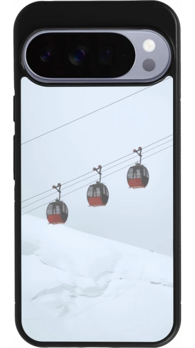 Google Pixel 10 Pro XL Case Hülle - Silikon schwarz Winter 22 ski lift
