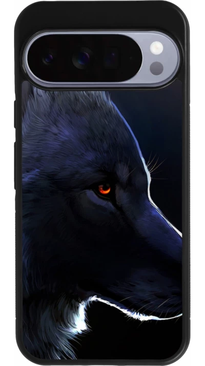 Google Pixel 10 Pro XL Case Hülle - Silikon schwarz Wolf Shape