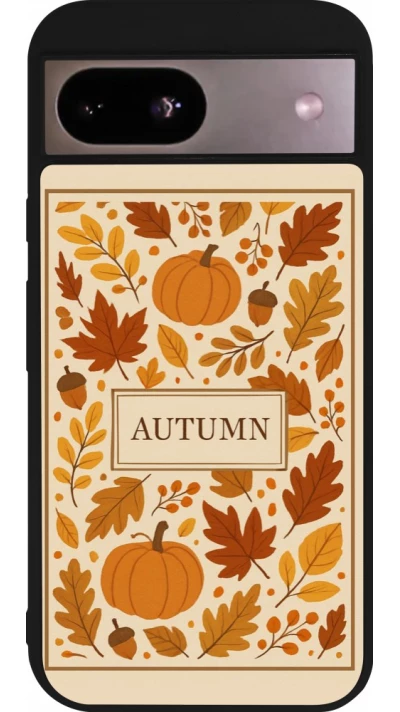 Coque Google Pixel 8a - Silicone rigide noir Autumn 26 Hello autumn