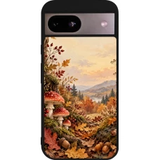 Coque Google Pixel 8a - Silicone rigide noir Autumn 26 Illustrated Autumn
